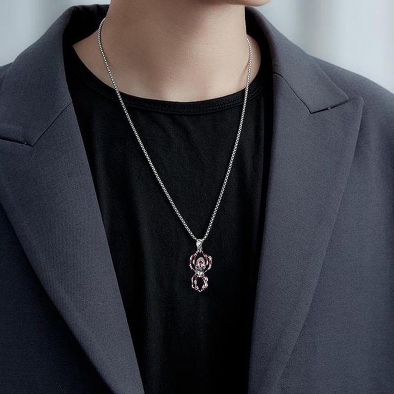 Halloween Spider Necklace Big Black Crystal Spider Bangladesh
