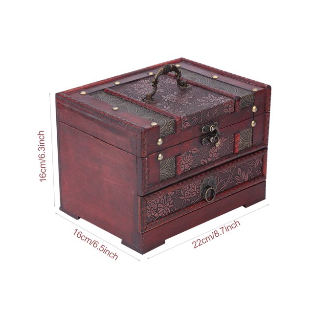Jewelry Storage Chest Convenient Jewelry Chest Wood Material Office Bedroom Jewelry Shop For Home