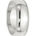 thumbnail image 1 of Argent Sterling 8mm Demi-Rond Bande de Milgrain, 1 of 2