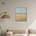 thumbnail image 3 of Surfing Yellow Board Canvas Beach Coastal Art by Art Remedy, Gold Frame, 24" x 30", 3 of 7