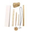 thumbnail image 3 of Primitive Fire Starter Wood Hand Bow Drill Fire Making Kit Outdoor Survival Tool, 3 of 5