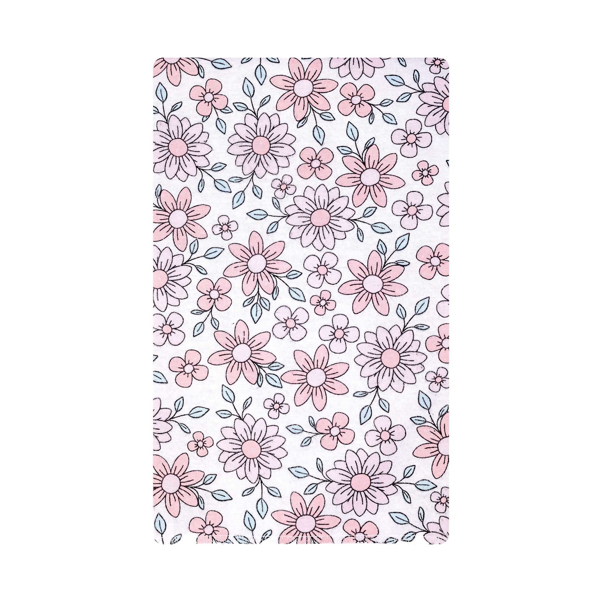 Hudson Baby Unisex Baby Cotton Poly Flannel Burp Cloths Bundle, Pink Mint Floral, One Size