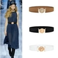 thumbnail image 2 of lanema Stretchy Waist Strap Summer Female Belt Flower Buckle Multiple Color Wide Belt, 2 of 13