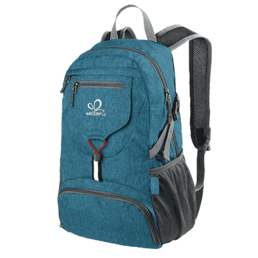 WATERFLY Unisex 20L Small Foldable Packable Travel Hiking Backpacks Daypack,Teal Blue