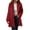Brick Red, variant on Women's Jacket Winter Warm Double Lapel Coat Soft Wool Blend Outerwear Stylish Knit Sweater Casual Comfort