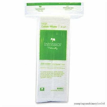 Large Cotton Wipes - 4" X 4", 8-Ply 100% Cotton, 200 Count