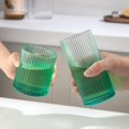 thumbnail image 4 of Vasos para beber Lumkit acanalados de 240 ml y 350 ml, 8 unidades, verdes, 4 of 7