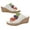 White, variant on Xfvqtps Clogs for Women Flatform Wedge Slide Three Straps Colorful Open Toe Hollow out Comfortable Dressy Casual Walking Summer Clogs Sandals White