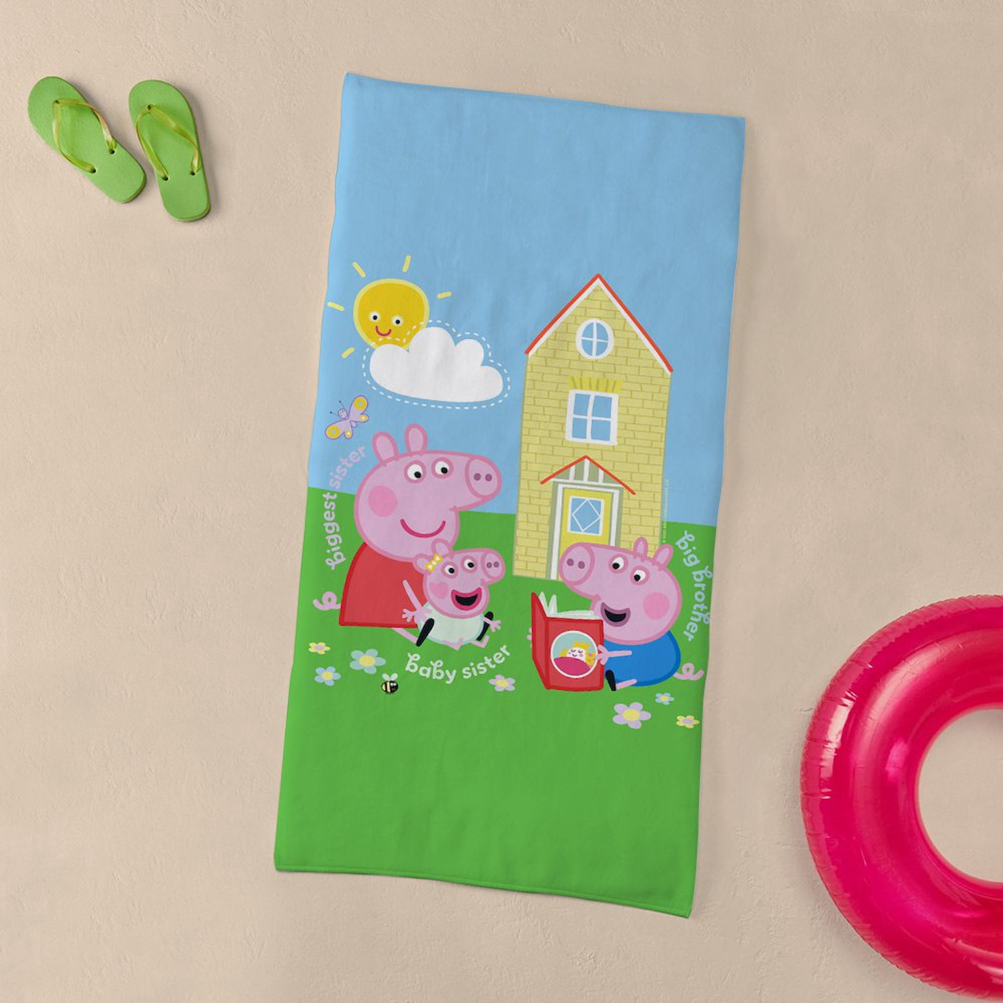 CafePress - Peppa Pig: Siblings - Large Beach Towel, Soft 30"x60" Towel with Unique Design