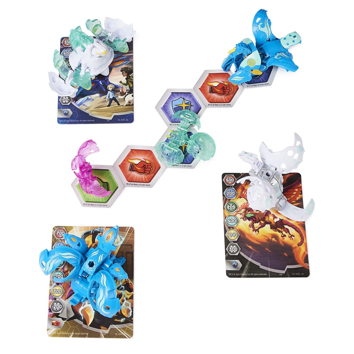 Bakugan Evolutions, Dragonoid and Sluggler Battle Strike Pack, Includes 6 Bakugan Action Figures, 9 Trading Cards and 8 BakuCores, Kids Toys for Boys, Ages 6 and Up