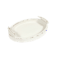 thumbnail image 6 of SOFE 16" Farmhouse Oval Wood Tray, White Distressed Serving Tray with Carved Handles, Serving Tray Decorative and Rustic Candle Holder Tray, Coffee Table Tray Centerpieces for Dining Room/Kitchen, 6 of 7