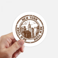 thumbnail image 1 of America New York Classic Country City Sticker Round Wall Suitcase Laptop Label Bumper, 1 of 1