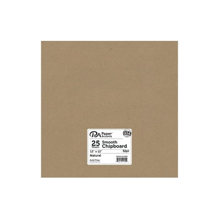 Chipboard 12x12 XL Heavy 32pt 25pcPk Natural