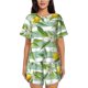 thumbnail image 1 of Fotbe Lemon Conjunto de Pijama Estampado para Mujer, 2 Piezas, Ropa de Dormir con Camiseta de Manga Corta y Shorts Suaves-Small, 1 of 6