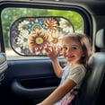 thumbnail image 3 of KUIFORTI 2 Pcs Car Window Shade for Baby Side Window Sunshade, Dahlia Sun Visor for Car Truck Sedan, Foldable Cling Automotive Interior Sun Protection, 3 of 8