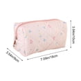 thumbnail image 3 of Small Quilted Makeup Bag for Women, Cute Floral Cosmetic Bag, Emergency Bag Travel Toiletry Pouch Gifts for Girls Her Mom Friend Sister Pink, 3 of 6