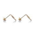 thumbnail image 3 of Aretes de oro 14k GIALLO Broquel Anillos de oro brillante, 3 of 5