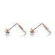 thumbnail image 3 of Aretes de oro 14k GIALLO Broquel Anillos de oro brillante, 3 of 5