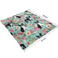thumbnail image 2 of Green Boston Terrier and Flower Blanket,Comfortable Soft Flannel Throw Blanket,All Season,Warm Lightweight Blankets for Sofa Bed Couch Living Room Chair,50"x60"(130x150cm), 2 of 4