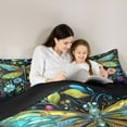 thumbnail image 5 of Feelyou Teens Tribal Dragonfly Twin Comforter Sets, Rustic Groovy Daisy Bedding Set, 2pcs, 5 of 8