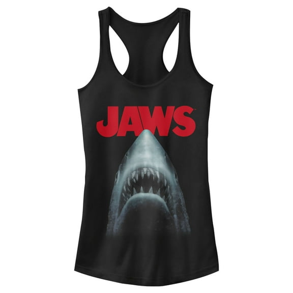 Junior's Jaws Out of Water  Racerback Tank Top