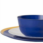 Crown Display™ Wedding Plate Combo Plastic Dinner Plates , Includes 20 Premium Disposable 10 Main Course Plates, 20 Salad/Dessert 8 Plates - Glam Design