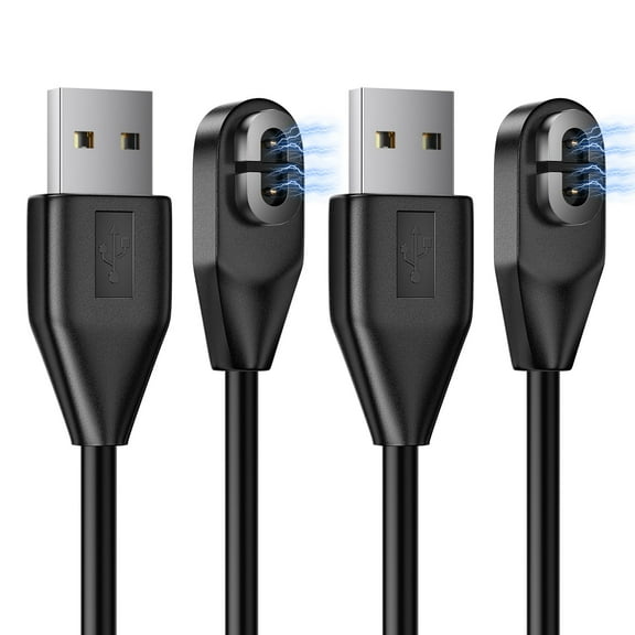 2 Pack Charging Cable, USB-A 1M/3.3FT- Magnetic Charger Cord Compatible for AfterShokz Aeropex AS800, OpenRun Pro, OpenRun, OpenRun Mini, OpenComm Charger Replacement