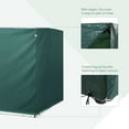 thumbnail image 5 of 3-Seater Patio Swing Cover, Outdoor Garden Furniture Protection Hammock Cover Waterproof 85" X 61" X 59", Dark Green, 5 of 7