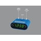 thumbnail image 4 of HANNLOMAX HX-158CR Radio despertador, radio FM, pantalla LED de 0,7", 1 puerto USB para carga de 1 A y 1 puerto USB para carga tipo C de 2,4 A, solo funcionamiento con CA (azul), 4 of 5