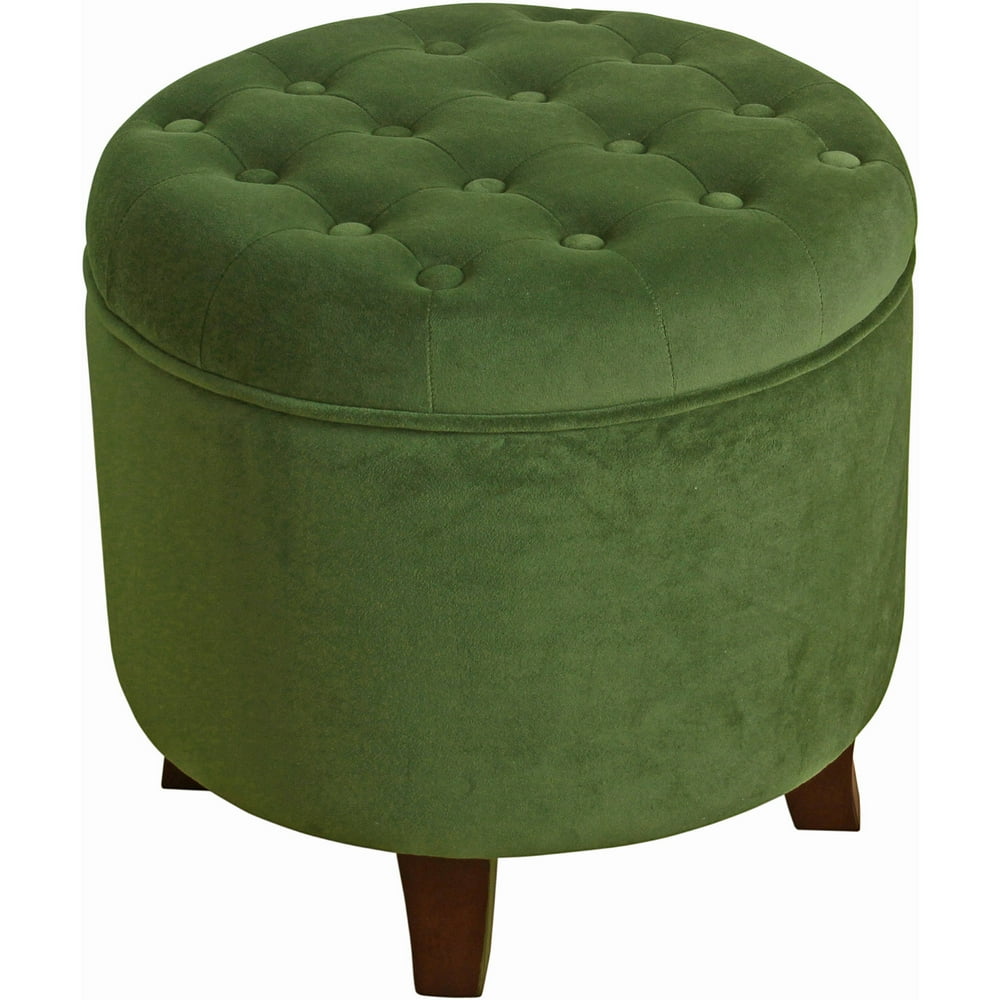 HomePop Tufted Round Ottoman with Storage, Multiple Colors Walmart