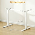 thumbnail image 3 of Costway Electric Standing Desk Frame with LED Display Memory Positions for 40"-48" Desktop White, 3 of 10