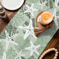thumbnail image 3 of Table Runners 70 Inches Long Dress Scarves, Sage Green Starfish Farmhouse Coffee/Dining/Kitchen Table Decor, Holiday Table Runner, Coral Shell Ocean Vintage Coastal 13x70 Inch, 3 of 9