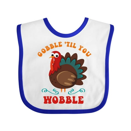 

Inktastic Gobble Wobble Turkey Gift Baby Boy or Baby Girl Bib