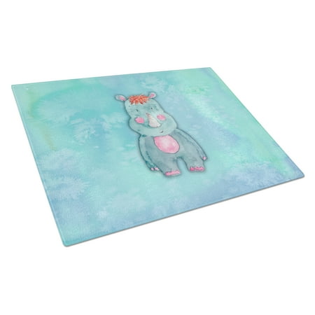 

Caroline s Treasures Rhinoceros Watercolor Glass Cutting Board Large