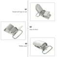 thumbnail image 3 of OUNONA 20pcs Clips for Suspenders in Silver for Craft Applications with Infants, 3 of 5
