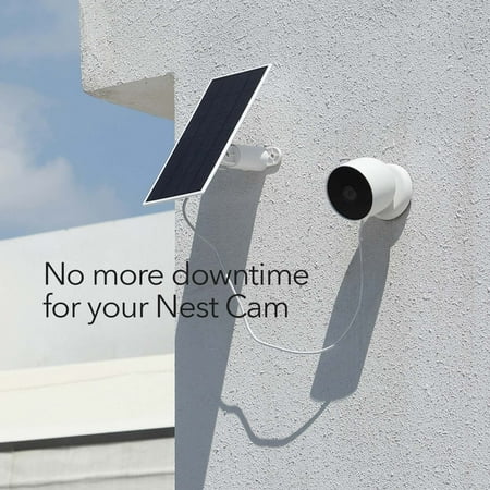 Wasserstein - Solar Panel for Google Nest Cam (Battery) - White