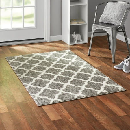 Mainstays 36"x56" Tinsel Fret Grey Sparkle Rug