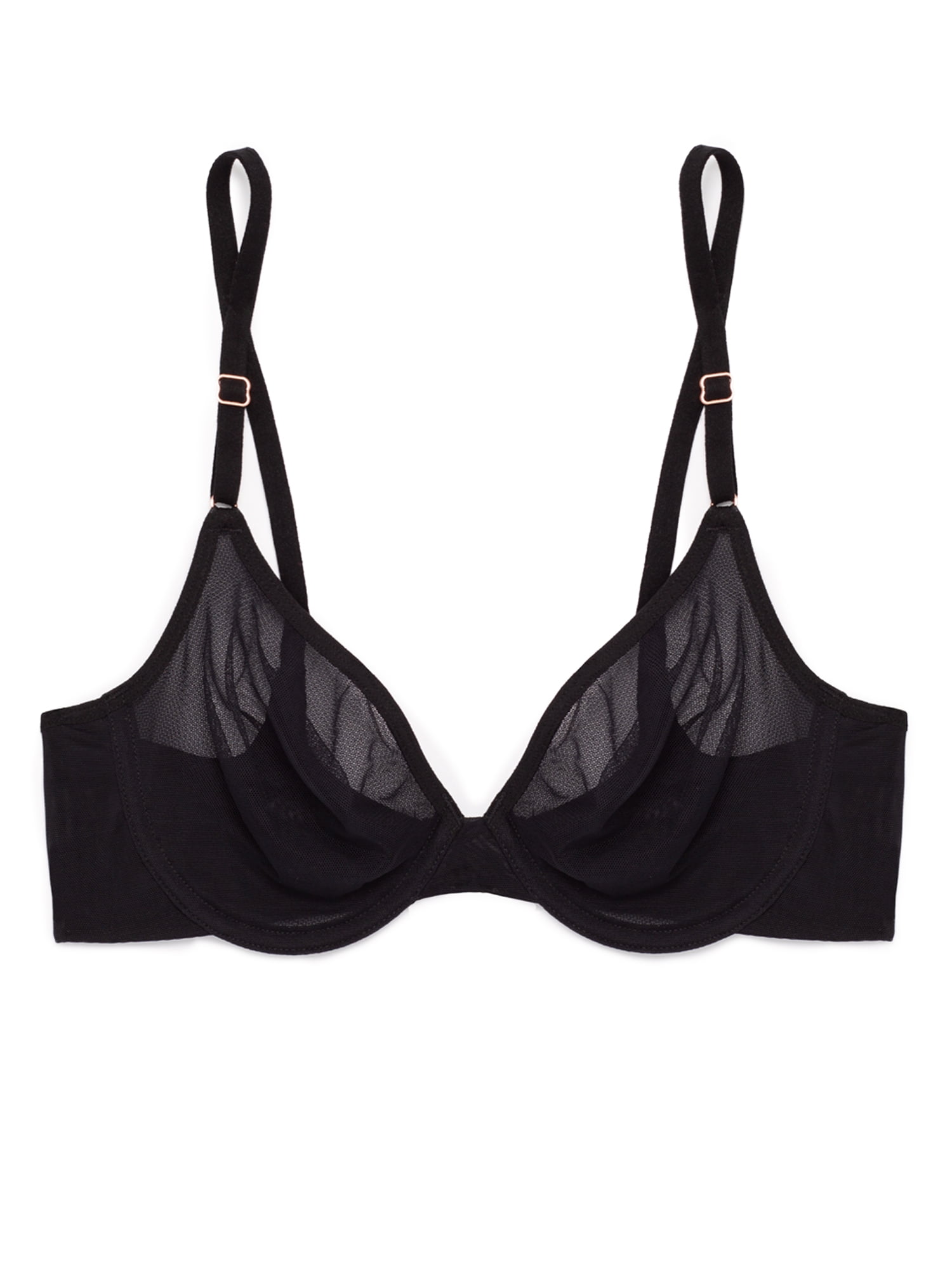 Smart & Sexy Women's Sheer Mesh Demi Underwire Bra, Single and 2-Pack