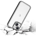thumbnail image 4 of for iPhone 14 Plus Clear Case with Camera Lens Protector Luxury Plating Phone Case Slim Soft TPU Shockproof Protective Phone Case for iPhone 14 Plus 6.7 inch Women Men, Black, 4 of 13