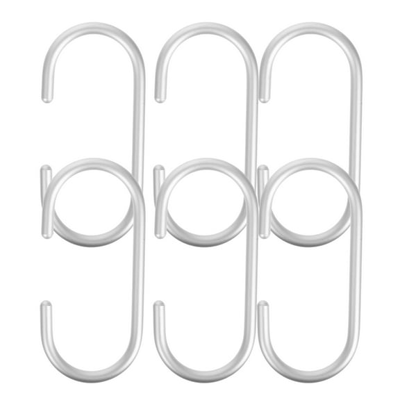 6pcs C Shaped Hook Multi Purpose Hanger Wardrobe Scarf Bag Hook For Hanging