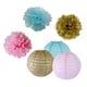thumbnail image 1 of Pompones de papel BLESIY para decoración de boda 6 piezas oro, 1 of 8
