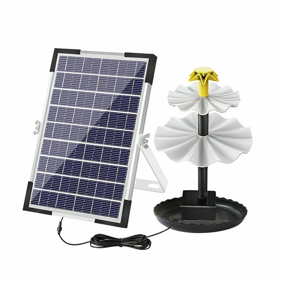 ACDANC Solar Bird Bath Fountain with 3 Tiers & 9 Nozzles Perfect for Garden,Pond,& Outdoor Use Solar Bird Bath Fountains