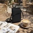 thumbnail image 7 of Dongrere Wallet Cell Phone Purse Crossbody Bag with Credit Card Slots Purse PU leather Zipper Adjustable Strap, 4.5x7.5 Inch, Black, 7 of 7
