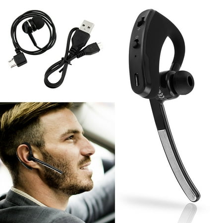 blueto oth 4.0 Headset Wireless Earphone Universal Stereo Business Work Earpiece hands fr ee Earbuds with Microphone For Car Truck Driver Compatible for iPhone Samsung LG Cell Phones tab (Best Headphones That Work With Iphone)