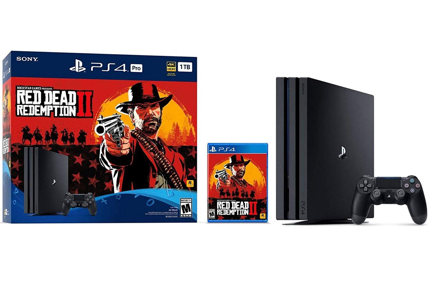 fattigdom Kapel Sørge over Playstation 4 PRO Red Dead Redemption 2 PS4 PRO 1TB Bundle: Red Dead  Redemption 2 and Playstation 4 PRO 4K HDR 1TB Gaming Console with Dualshock  4 Wireless Controller - Jet Black - Walmart.com