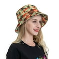thumbnail image 5 of Kll Colorful Hawaii Palms Bucket Hat for Women Men Packable Travel Beach Sun Hat Outdoor Rave Accessories Reflective Fisherman Cap, 5 of 6