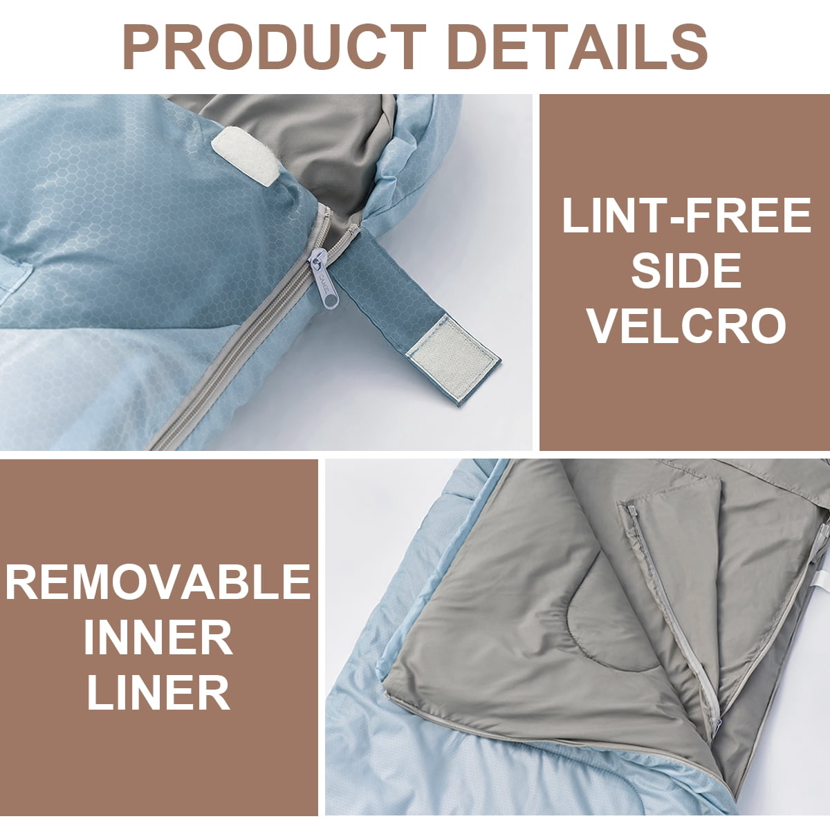 Topchances 0 Degree Camping Sleeping Bags XL Cold Weather Winter Sleeping Bag with Removable & Washable Liner for Adults Big and Tall with Compression Sack, 4.19 lbs