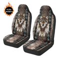 thumbnail image 4 of Uorisanigo 2-Pack Car Seat Covers, Soft Tribal Wolf Aztec Auto Driver Seat Covers, Comfy Automotive Seats Protectors Front Set For Cars, Car Accessories for Men, 4 of 7