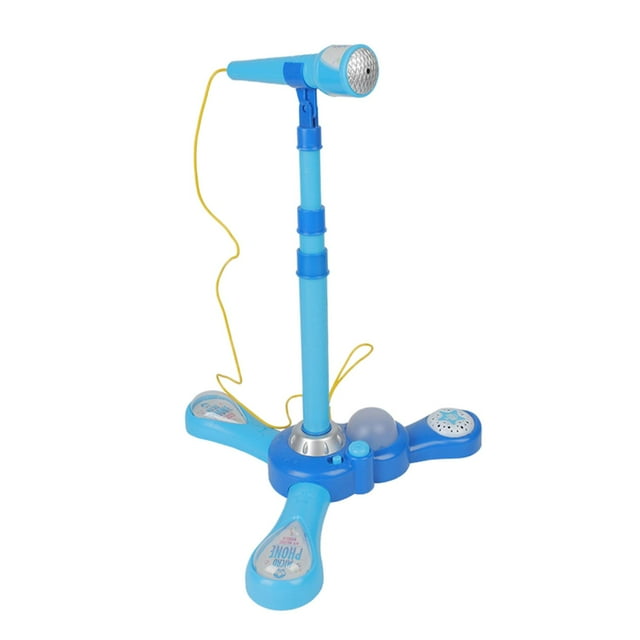 Ensemble de Microphone Jouet Ajustable Musical Portable Éducation Précoce Bleu