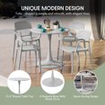 thumbnail image 5 of WestinTrends Playa 31.5" Round Outdoor Indoor Metal Cocktail Dining Table, Gray, 5 of 11